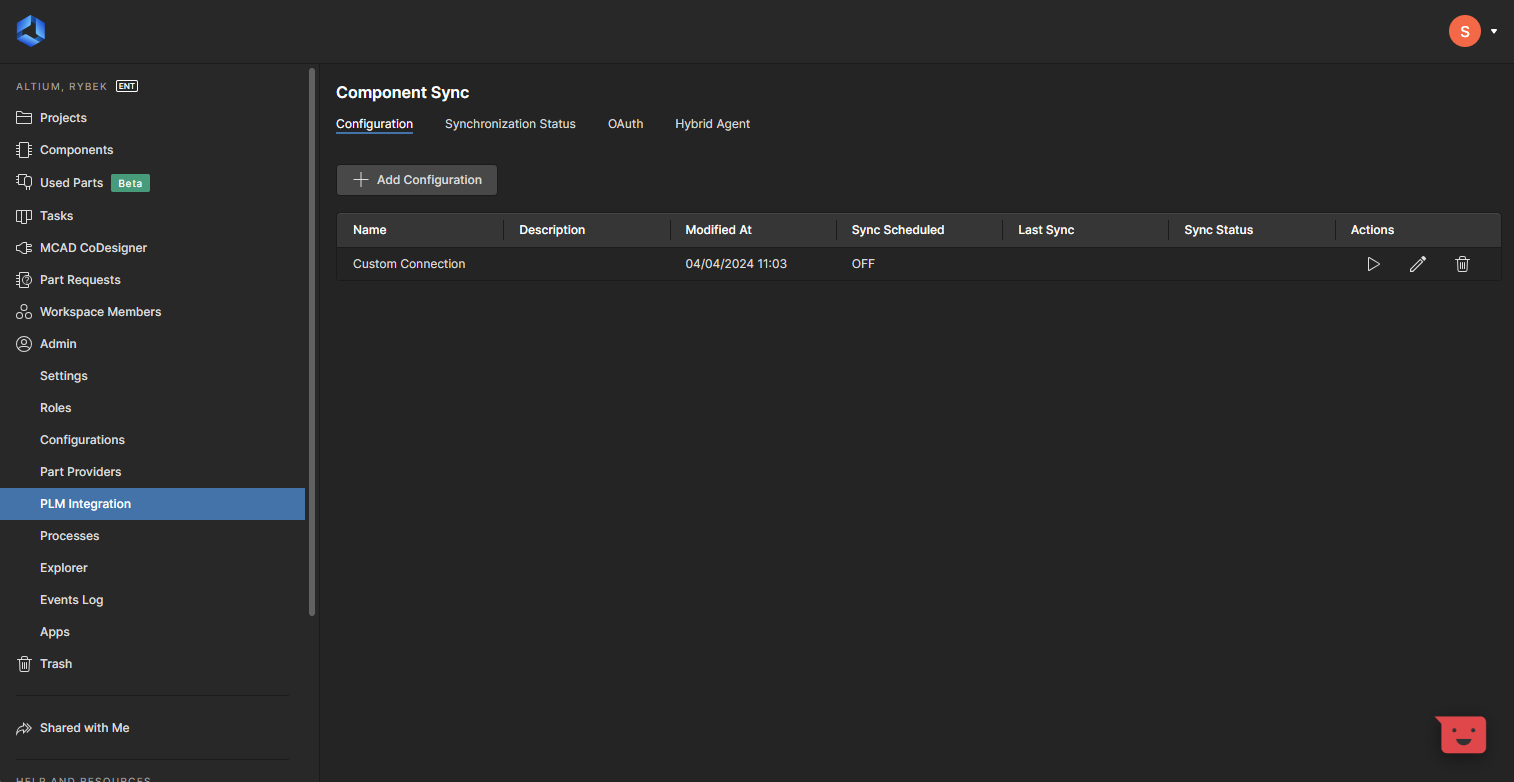 Component sync view