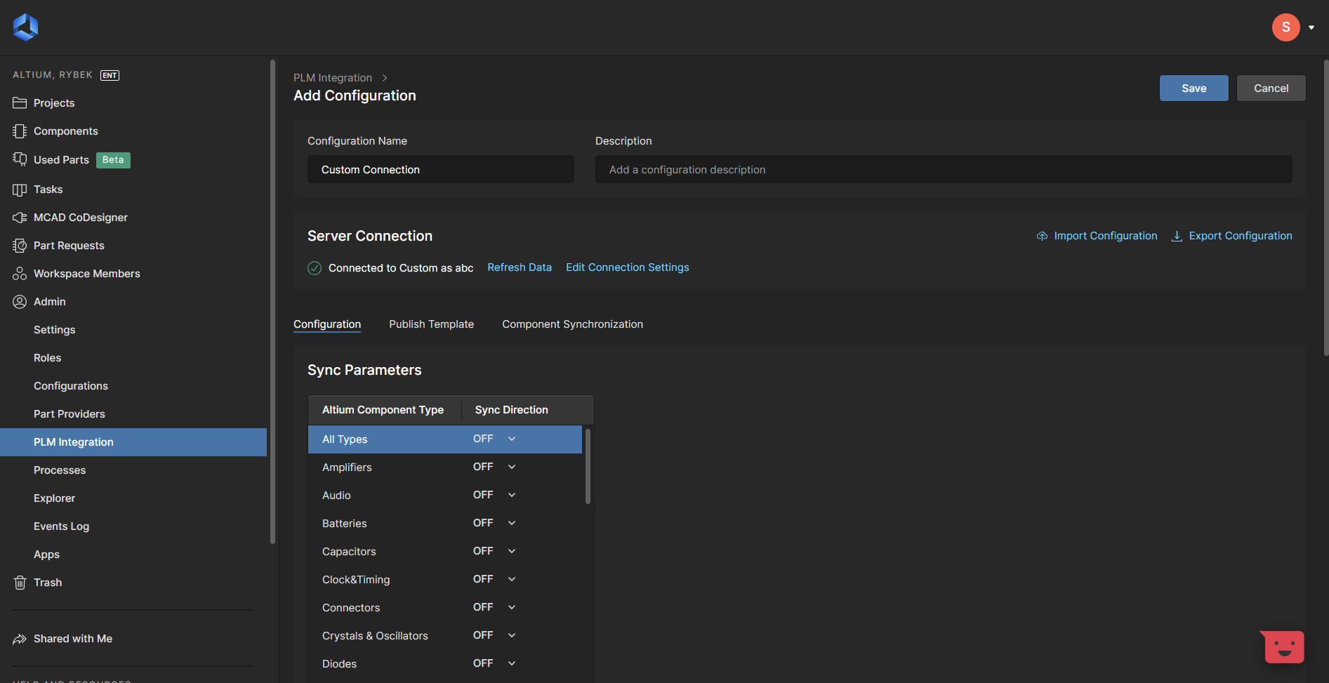 Configuration view