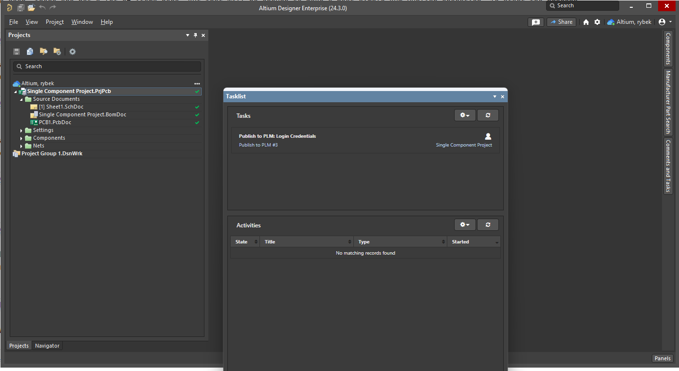 Tasklist view